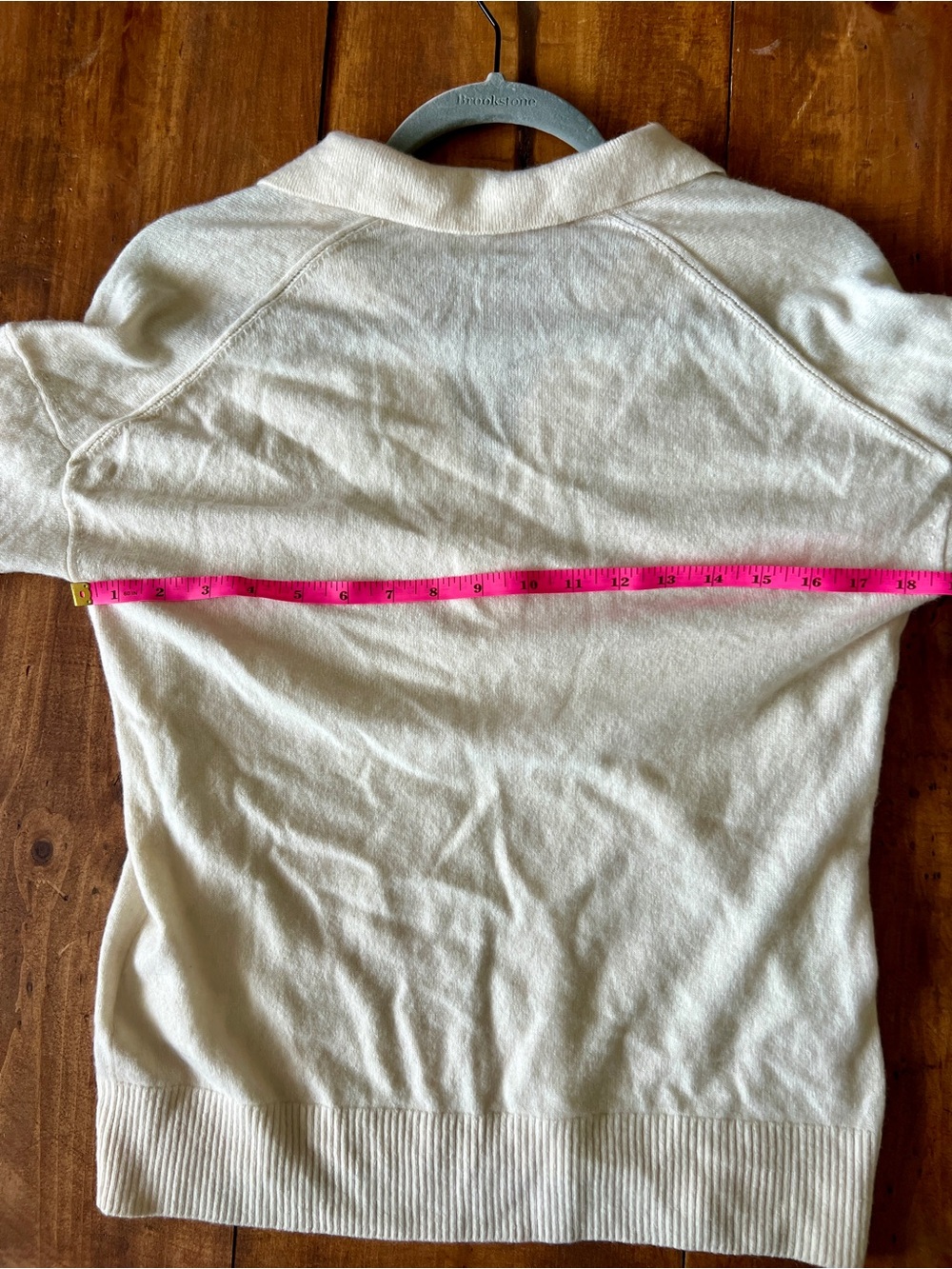 Quince Mongolian Cashmere Polo Sweater Quiet Luxury in Ivory - Size S - Picture 9 of 10
